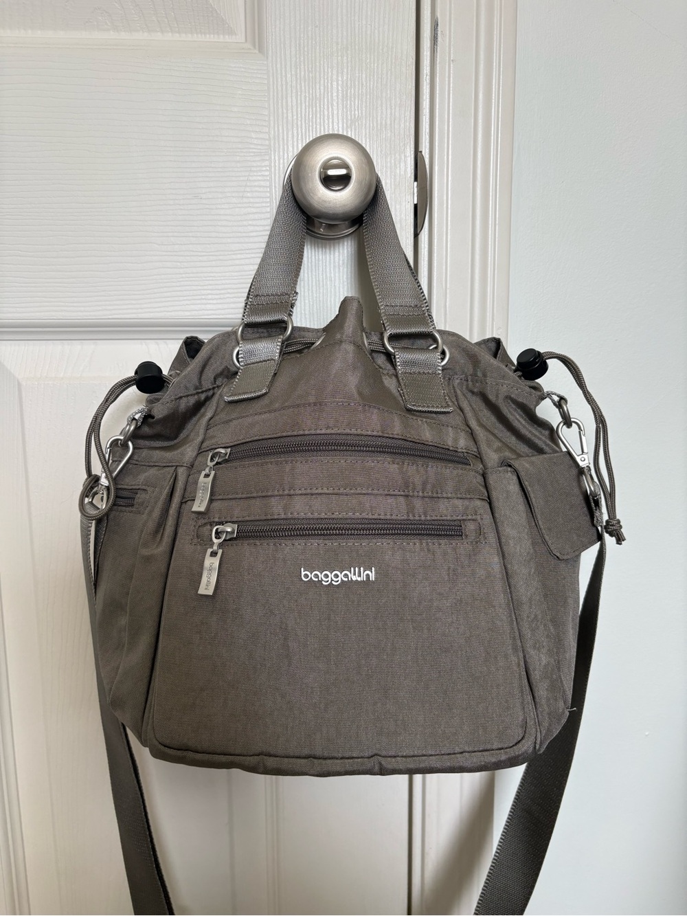 Baggallini Convertible Satchel Tote with Multiple Zips